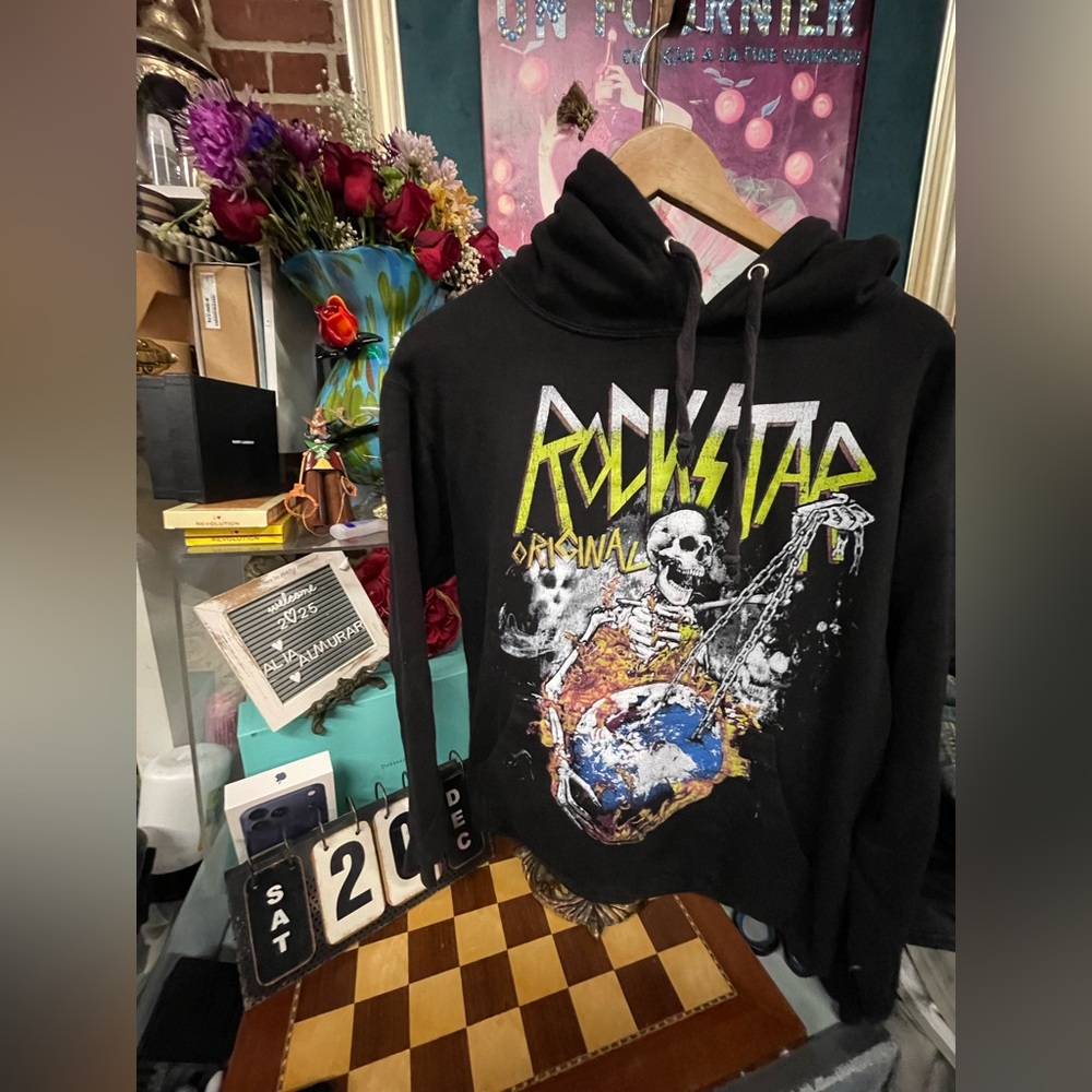 Rockstar Original Men's Barrett black graphic hoodie